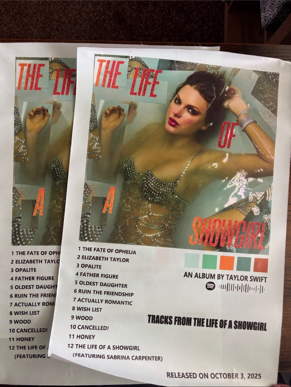 2 Taylor Swift Posters - The Life of a Showgirl